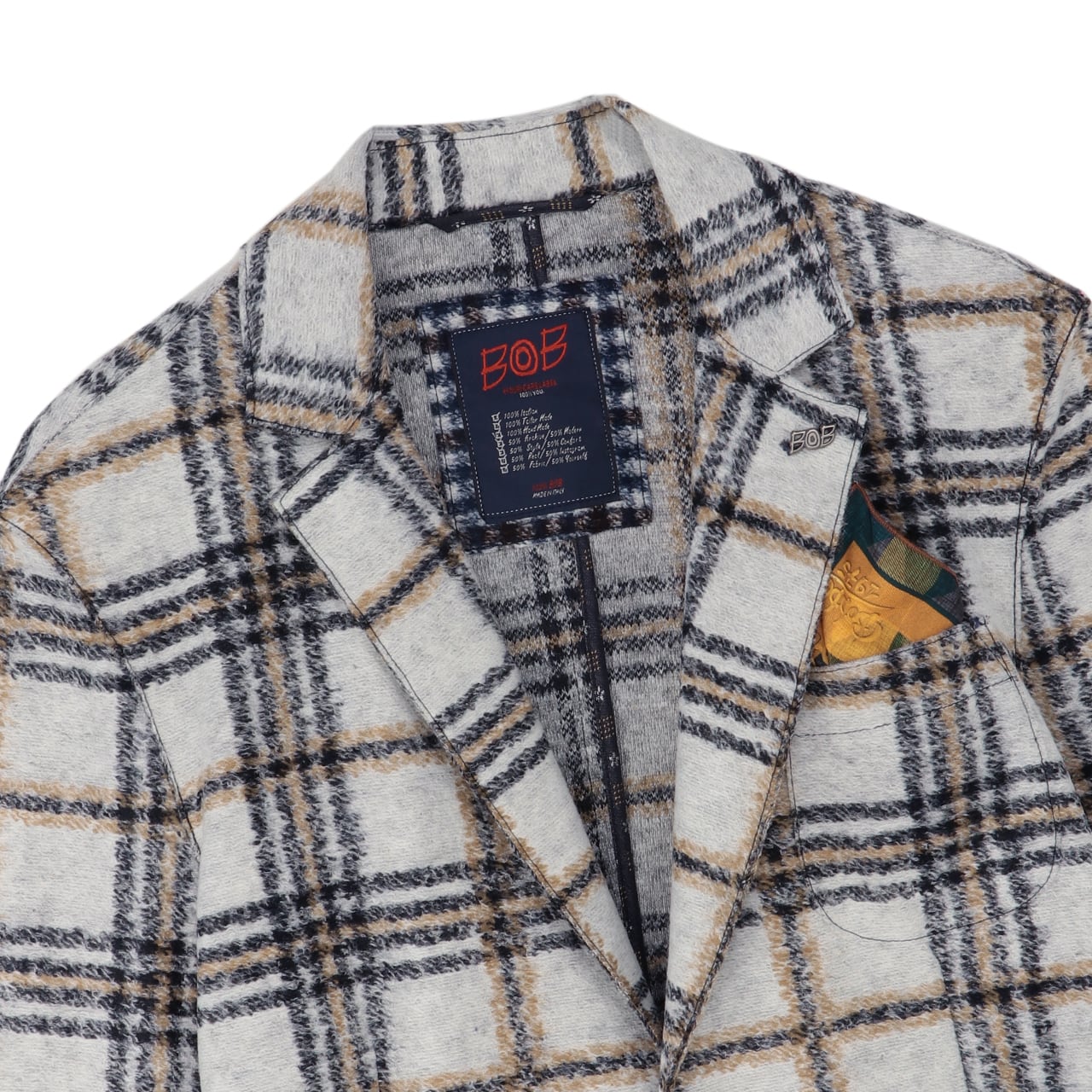 タータンチェックジャケット / COL：VAR1 ホワイト系 BOB JAPAN