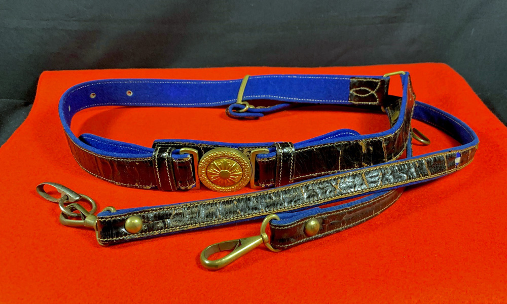 日本軍 将校用 略刀帯 実物 軍服 陸軍 海軍 大日本帝国 軍刀 旧日本軍