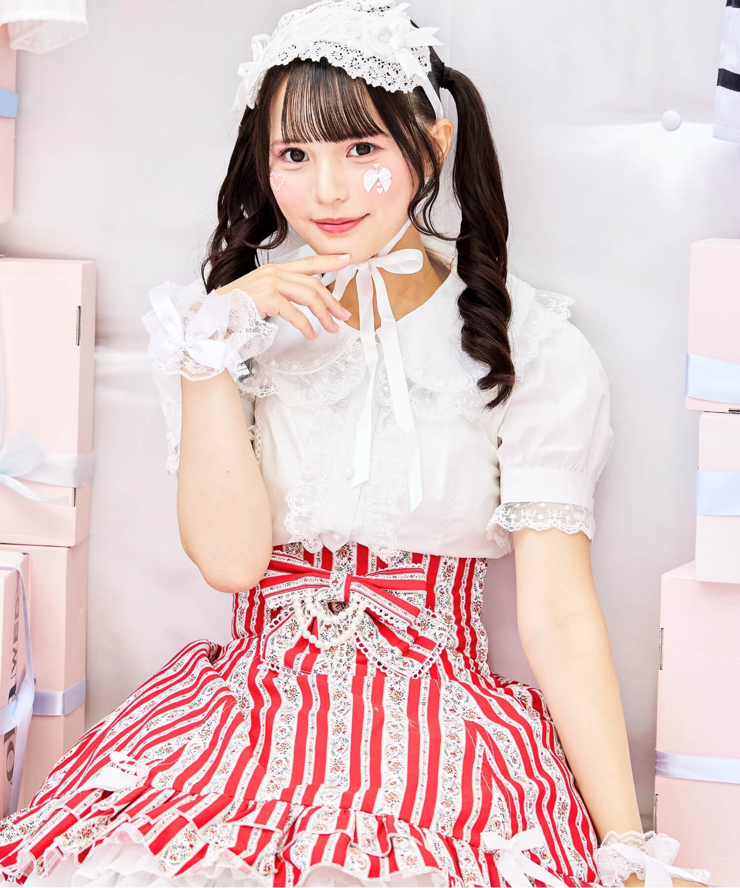 アンミヌ unminou リボンブラウス ホワイト リボンブラウス unminou