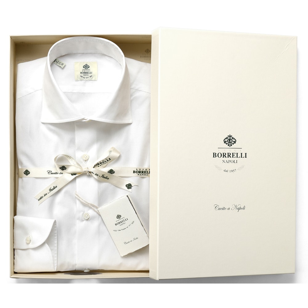 コットンポプリン無地セミワイドカラーシャツ／LUCIANO（PS44140