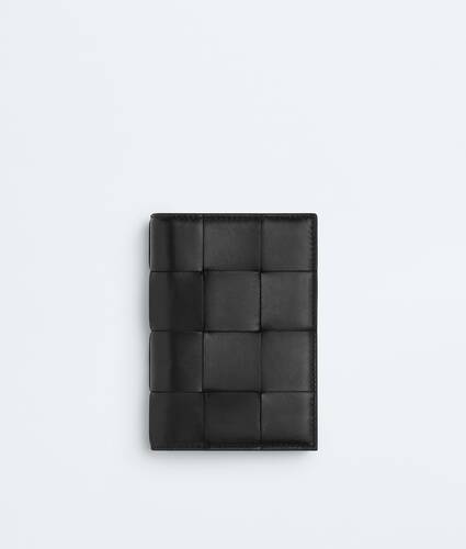 Women's Cassette Passport Case in Black | Bottega Veneta US