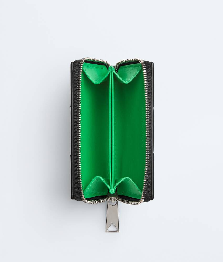 Men's Cassette Zippered Coin Purse in Black/parakeet | Bottega