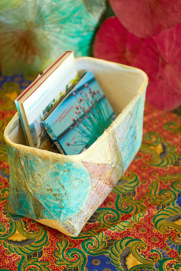 作品紹介｜ボタニーペインティングの籠｜ボタニーペインティング