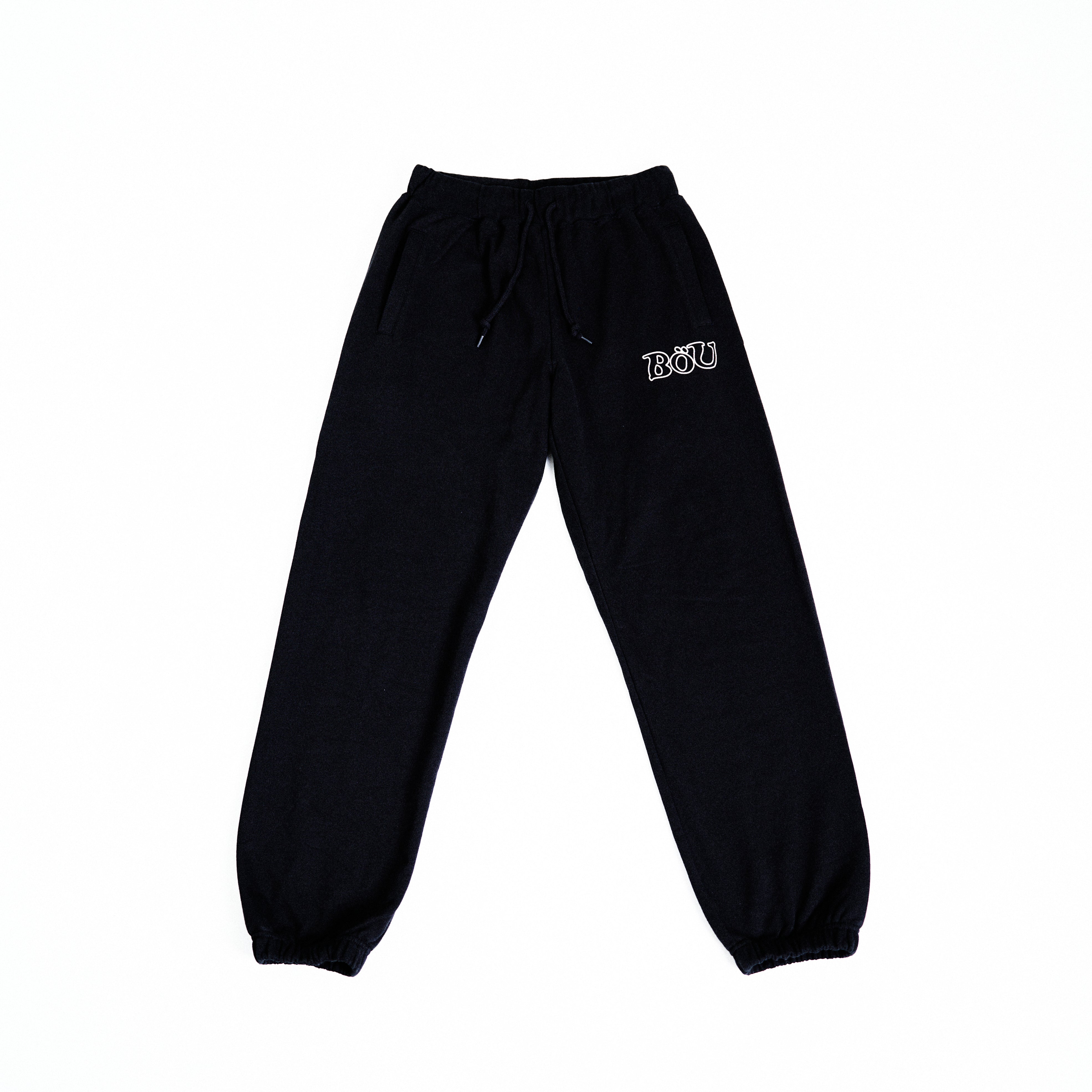 WAVE LOGO SWEAT PANTS（BLK） – BöU Official Store