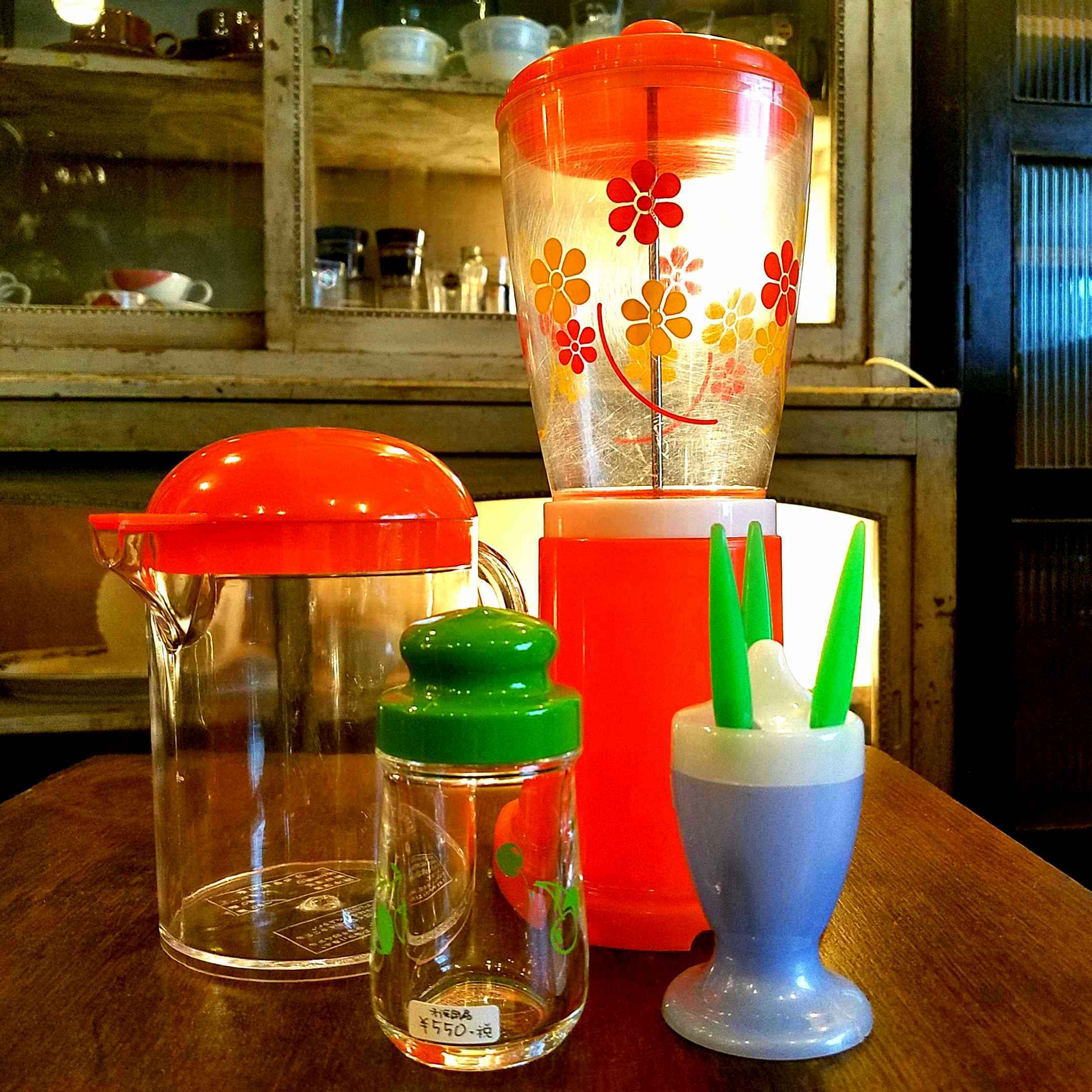 レトロポップな花柄の箸立て、姫フォークスタンドなど - [Sold Out