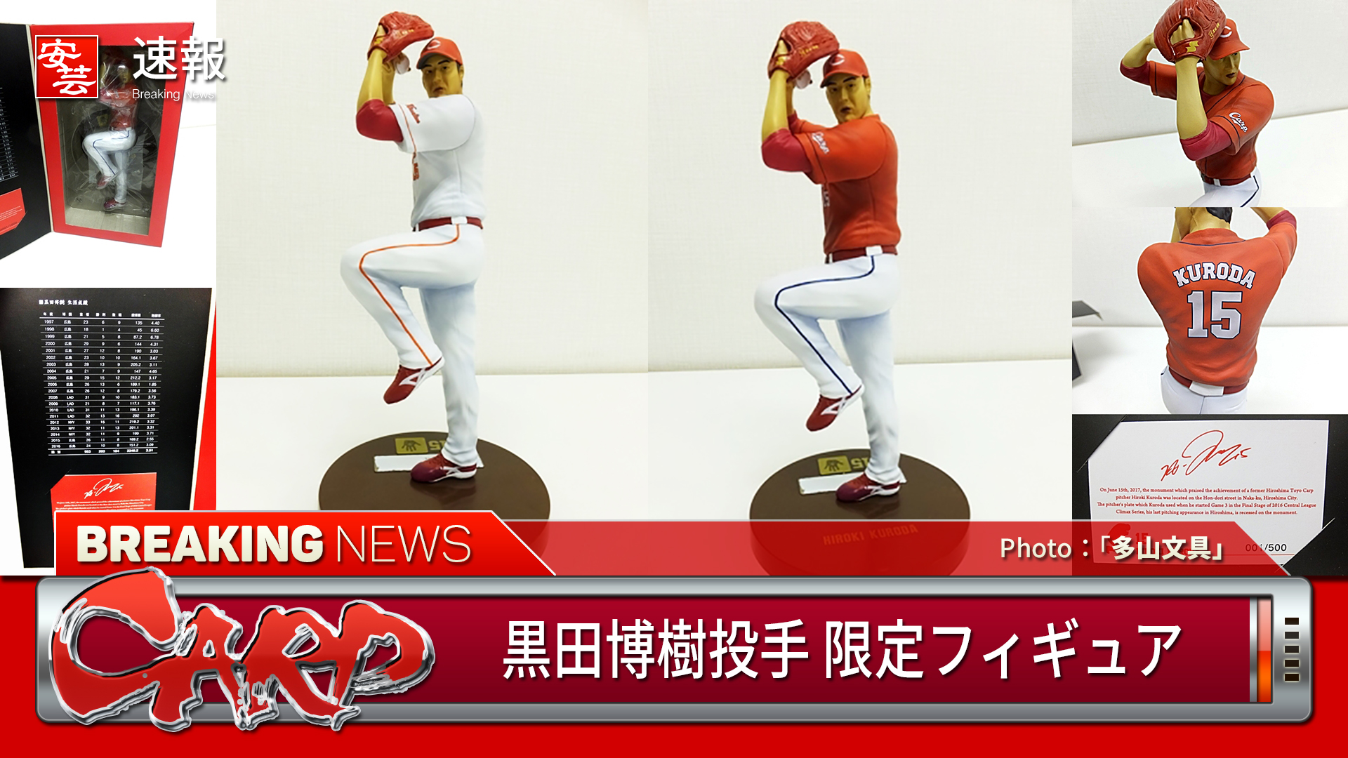 CARP 黒田博樹 フィギュア&フォト 広島カープ 黒田博樹投手