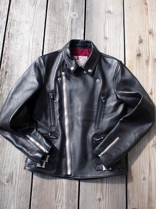 アディクトクローズのダブルライダースad02Lキップレザー AD-02