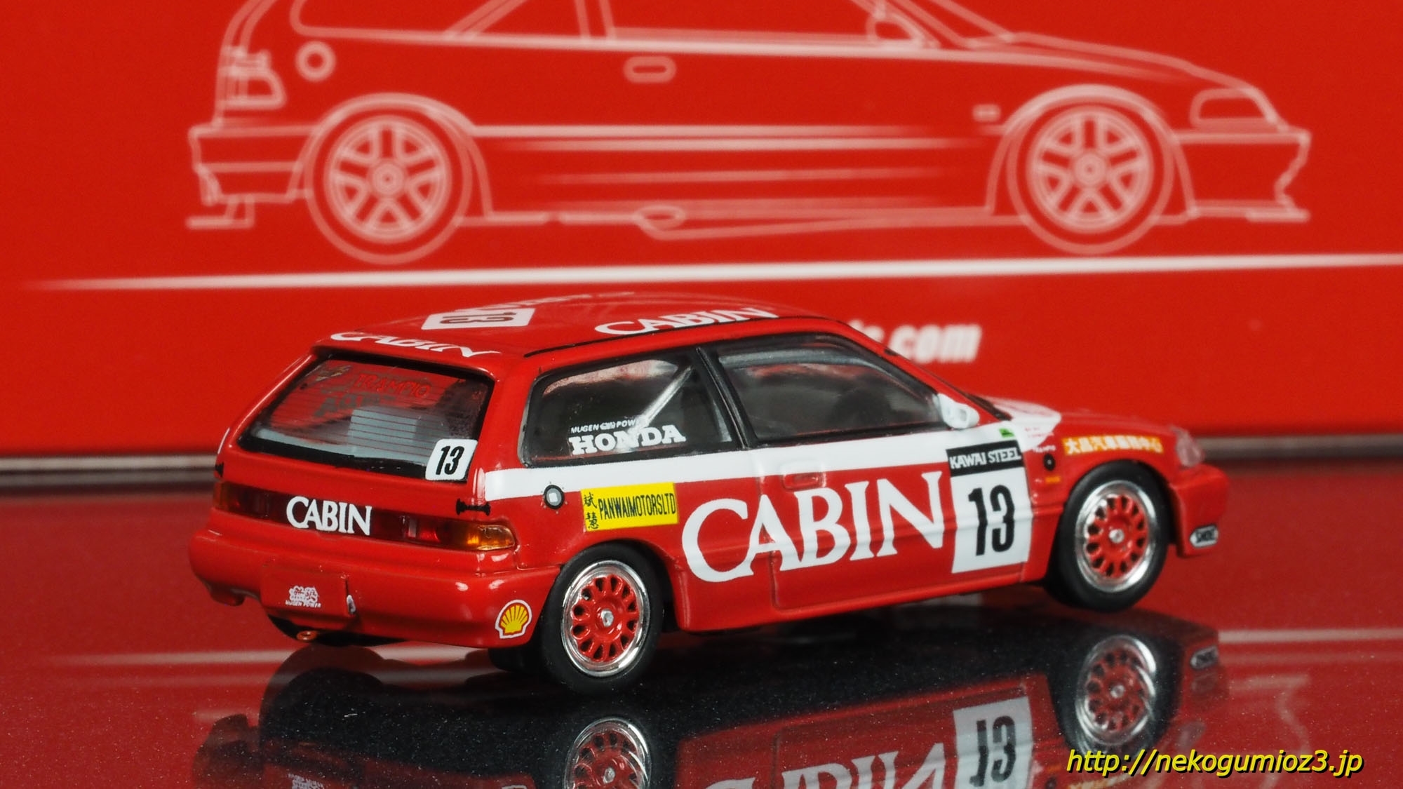 INNO-MODELS 1/64 HONDA シビック EF3 No.13 【TEAM CABIN】 マカオGP