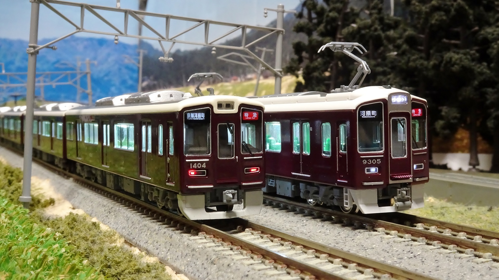 111F 阪急1300系8両編成 ー行先表示の光が最高ー - ビスタ模型鉄道