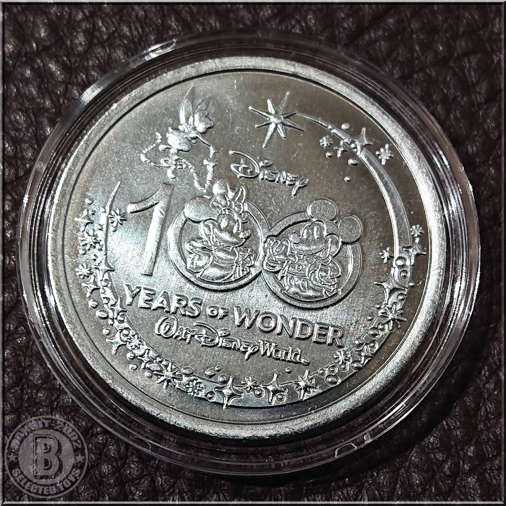 r*n様 美品 Disney ディズニー 100周年 記念 銀貨 限定 シリアル か*ー