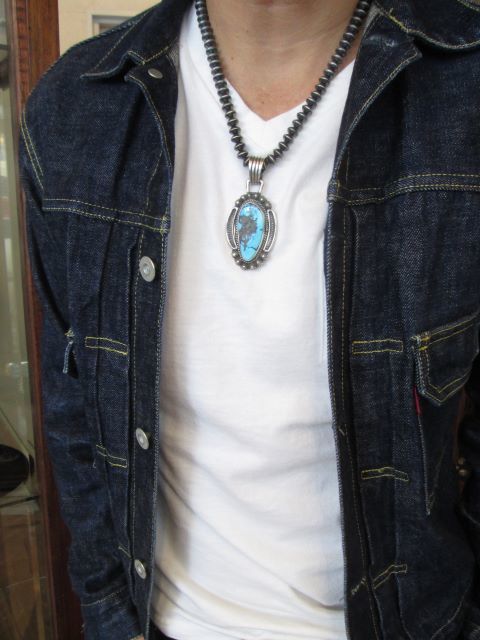 Harry H Begay ハリービゲイ インゴットシルバーターコイズペンダント