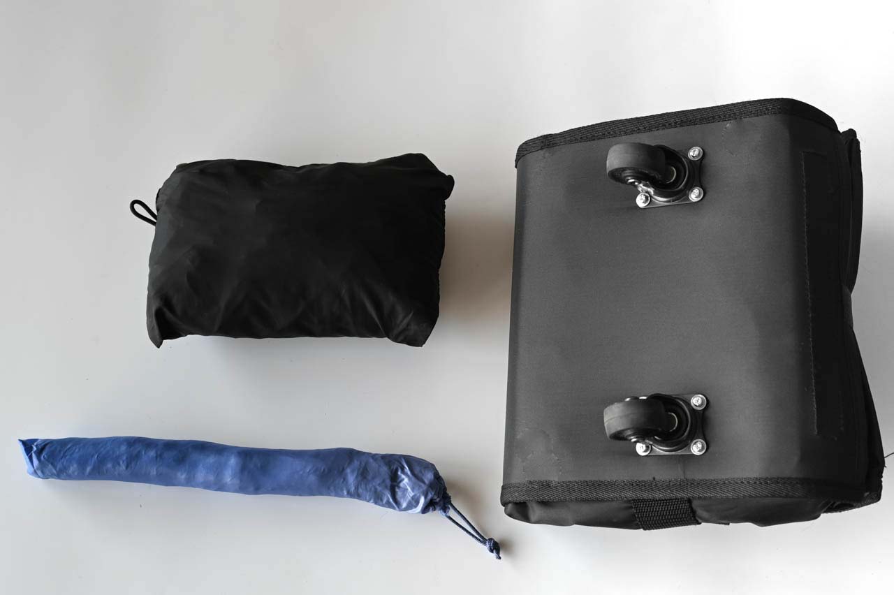 ブロンプトン用キャスター付き輪行袋！ころが〜るで、極楽輪行