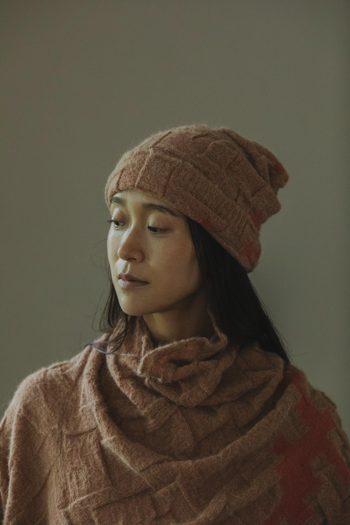 アルパカシルクインターシャのニットキャップ | Jurgen Lehl etc.