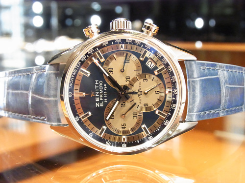ZENITH エル・プリメロ 36000VpH 38mm ブルー文字盤 サンプル品が入荷