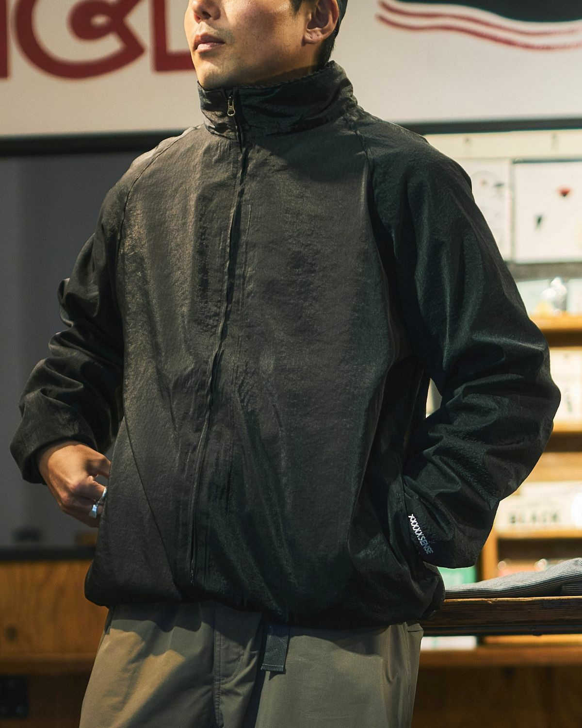 XXXXXSENSE / SHINY RIP TRACK JACKET｜エックスセンスの通販 - BLACK