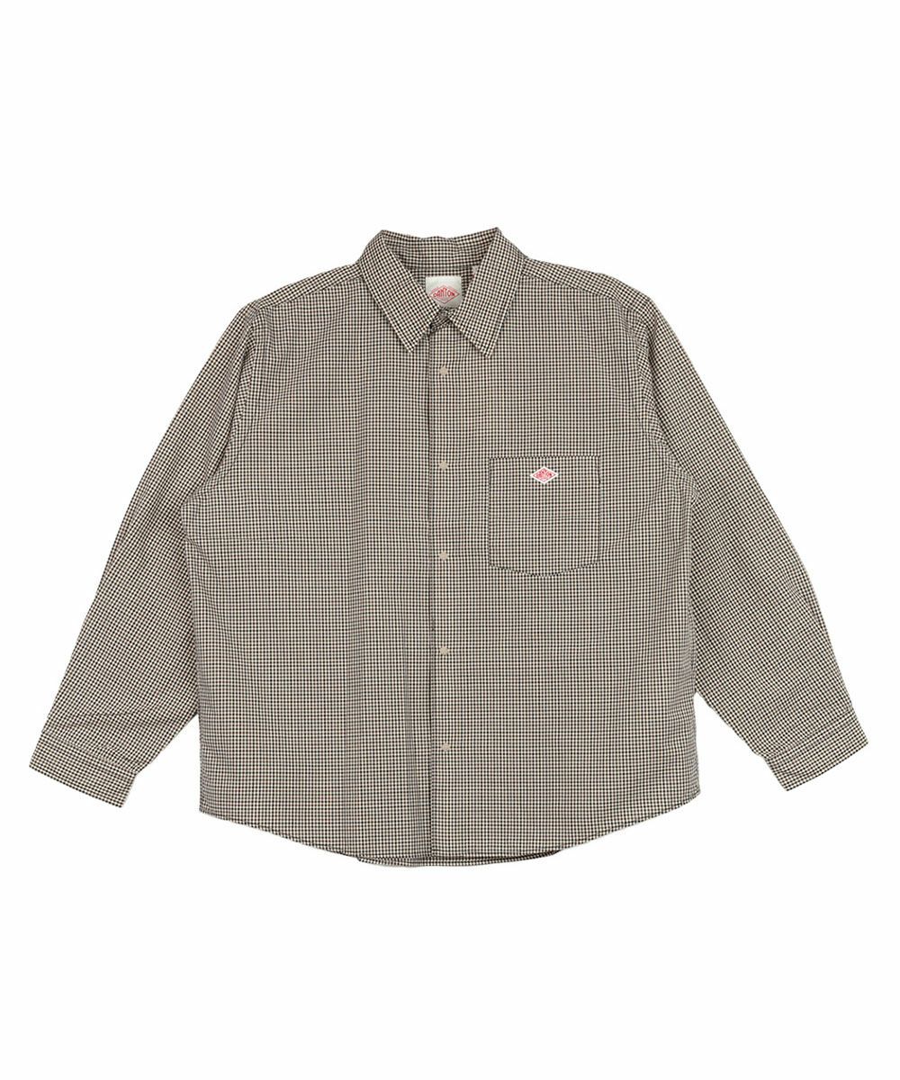 DANTON(ダントン)ドットボタンレギュラーカラーロングスリーブシャツ
