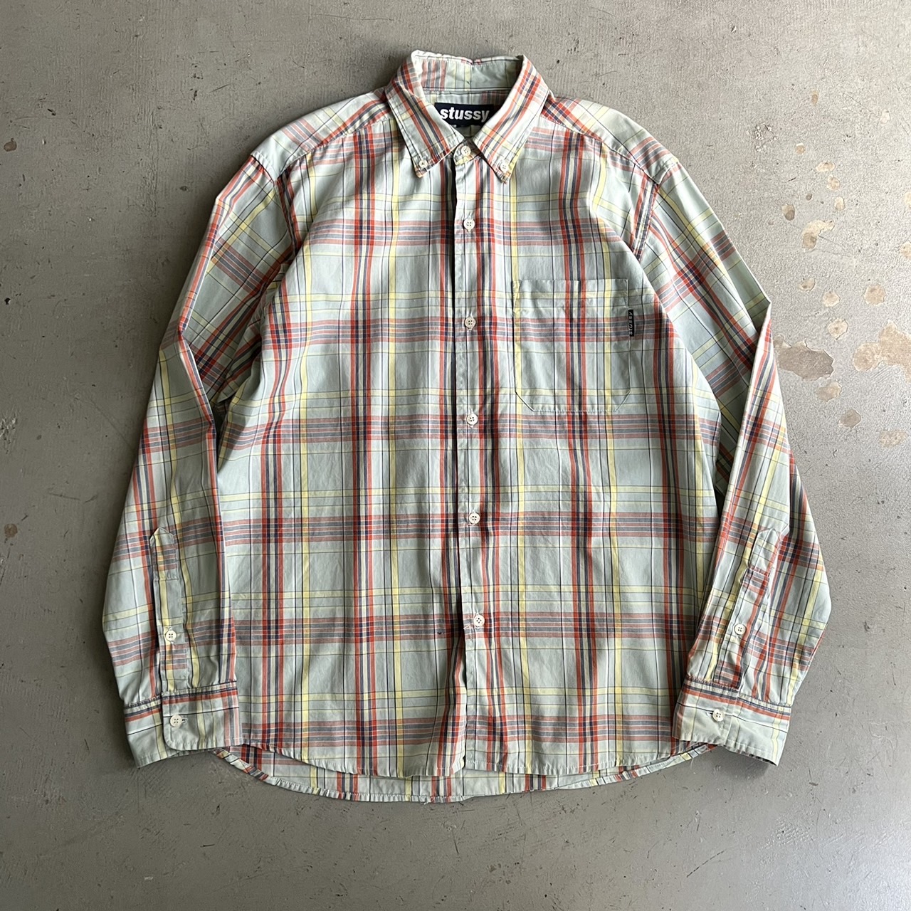 90s Stussy Plaid Shirt - blue room