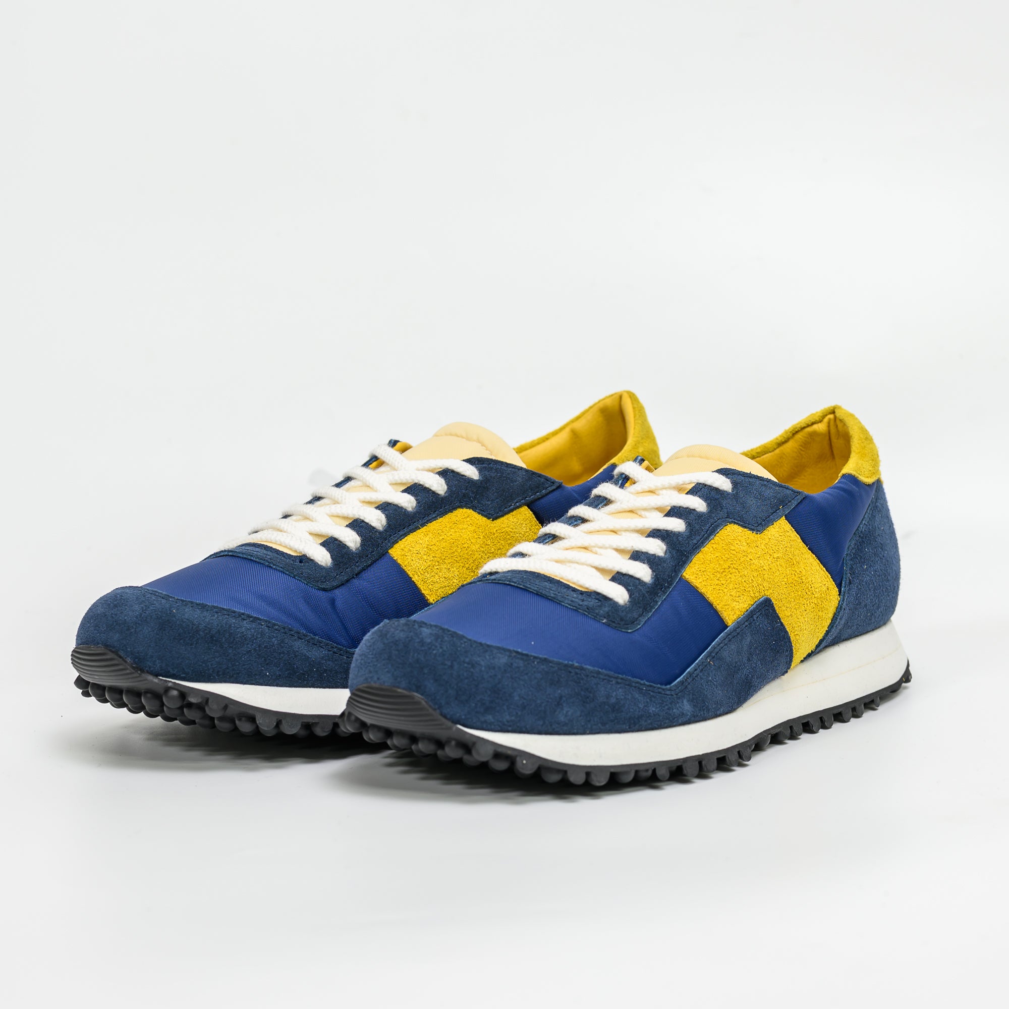 SHV3 -トリコロール-幅広のレトロランニングスニーカー-blueover