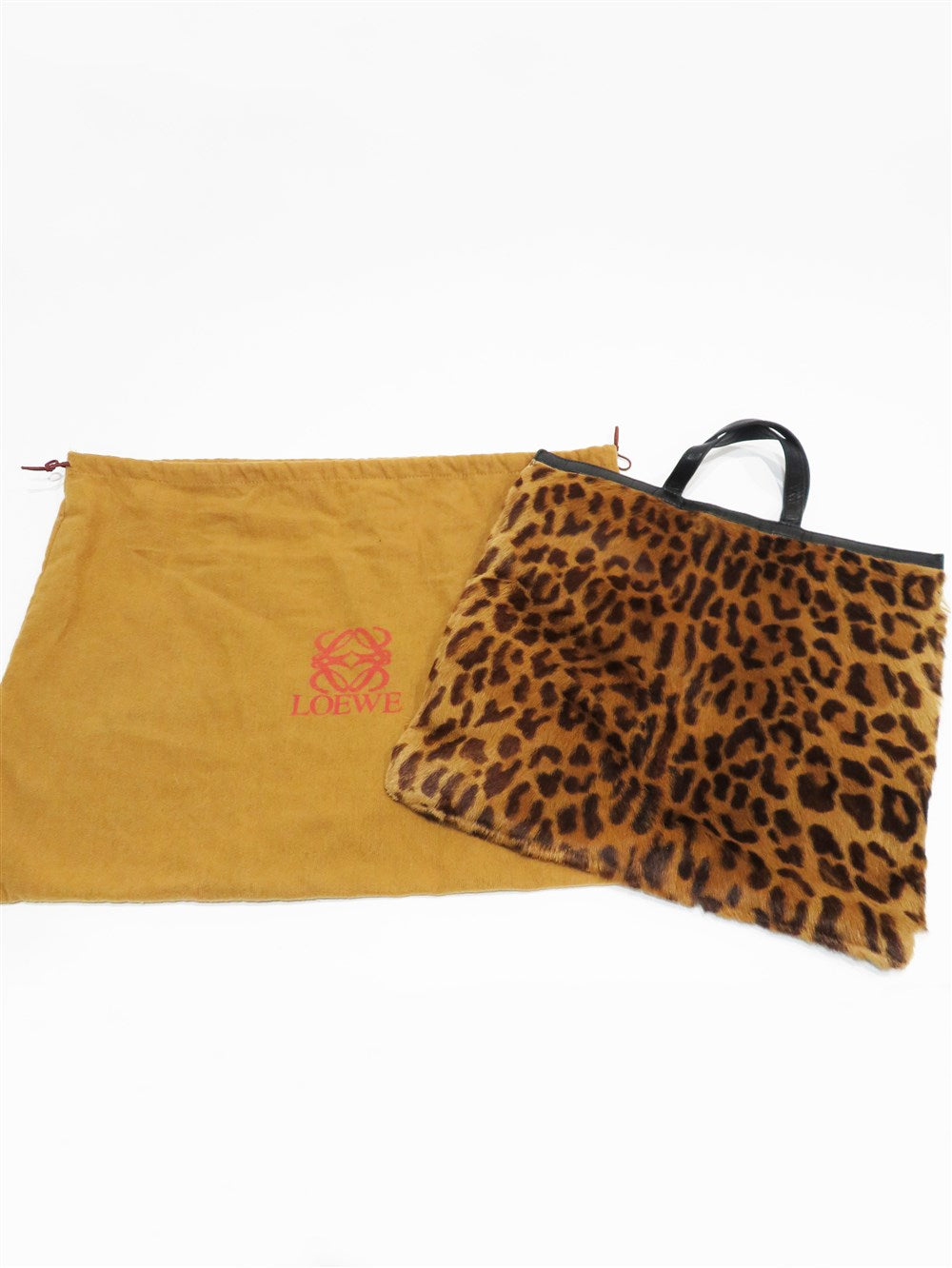 レオパード ハラコ ラムスキン ハンドバッグ