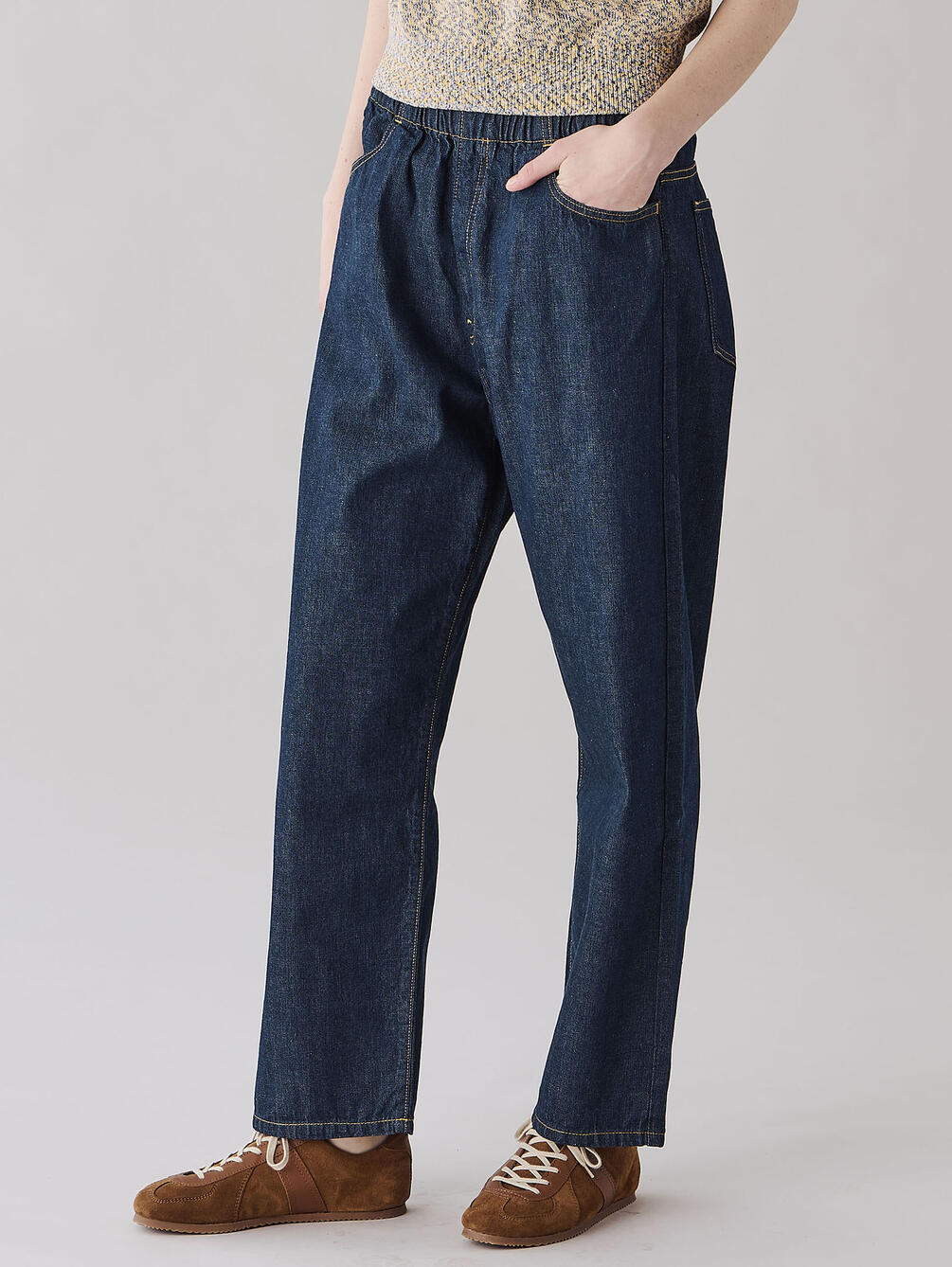 DANTON | カラーデニム イージーパンツ WOMEN