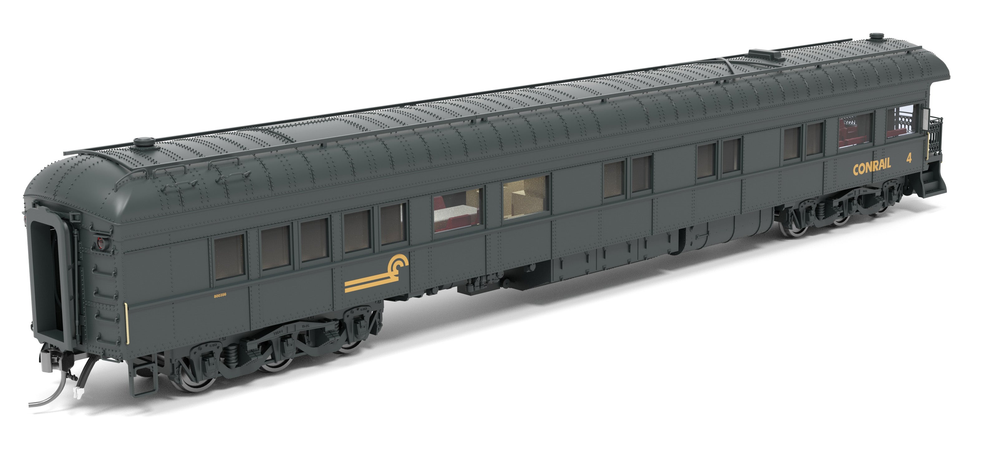 9727 Conrail Business Car #4, Dark Green, HO Scale