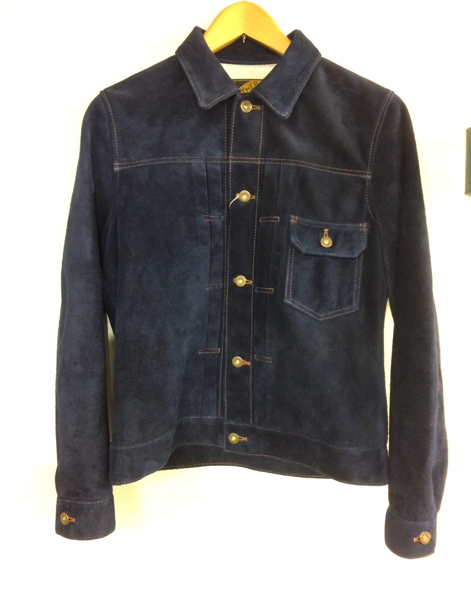 Y2LEATHER ネイビー スエードGジャン 38 Y2′ LEATHER ☆ステアスエード