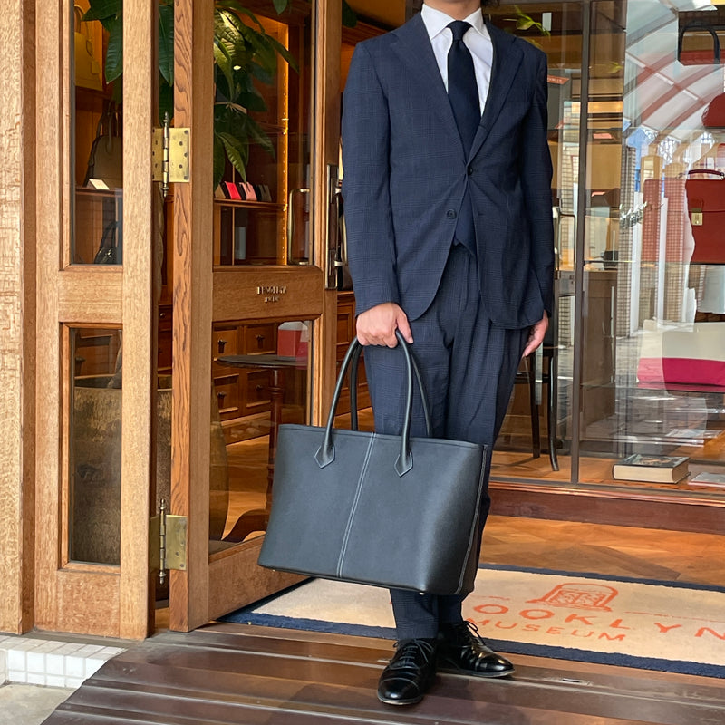 フレンチカーフ] ロワイヤルLトートバッグcolor：ブラック【受注生産