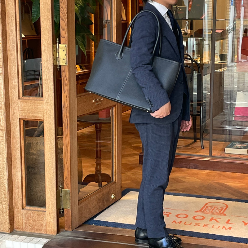 フレンチカーフ] ロワイヤルLトートバッグcolor：ブラック【受注生産