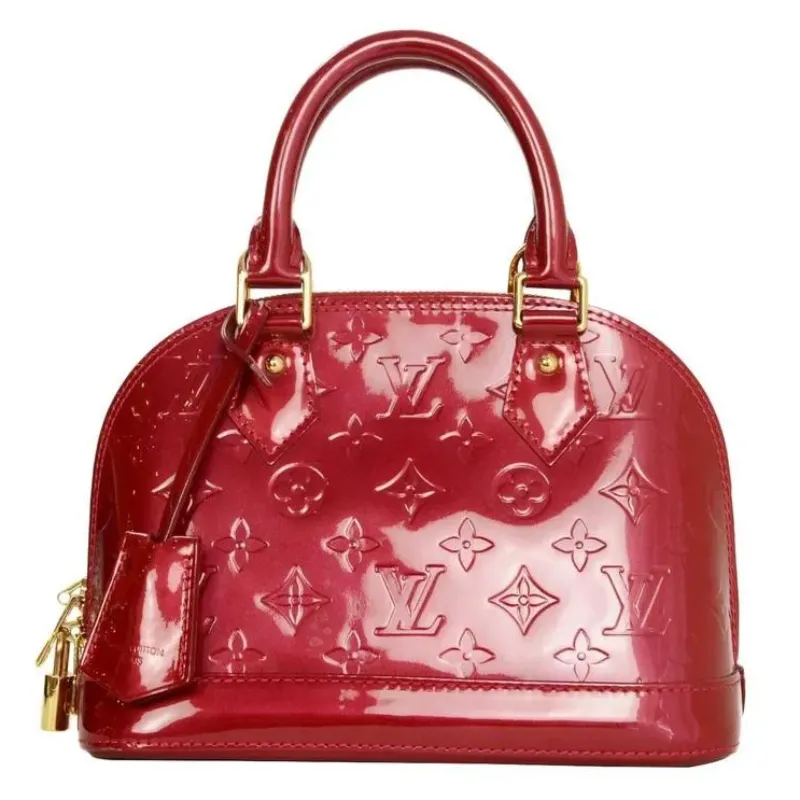 ルイヴィトン アルマBB ハンドバッグ ヴェルニ ポムダムール M91606