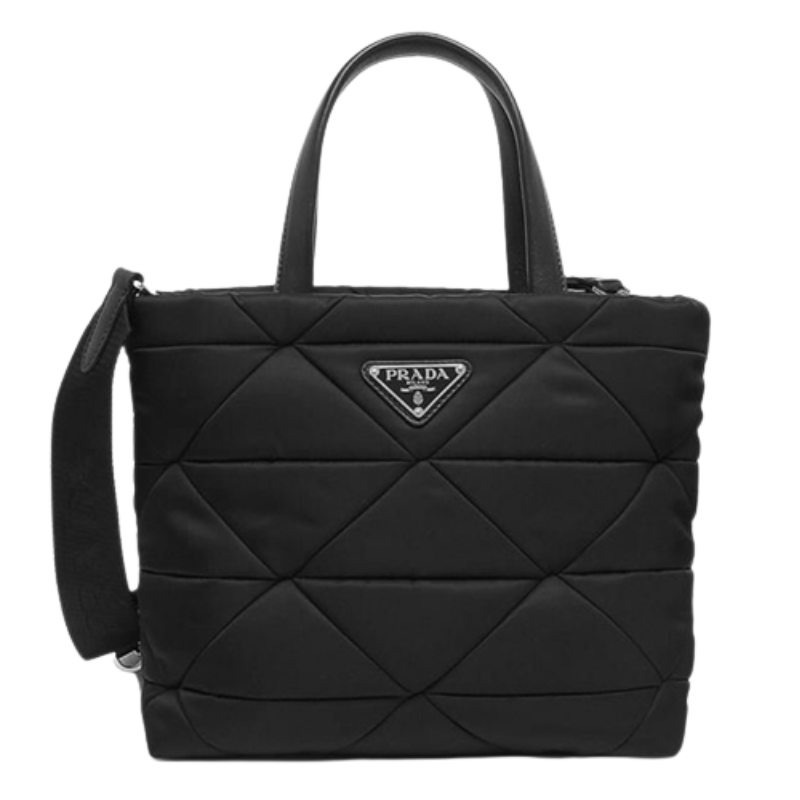 プラダ パテッドナイロン ハンドバッグ 1BG373 ブラック｜ブランド買取