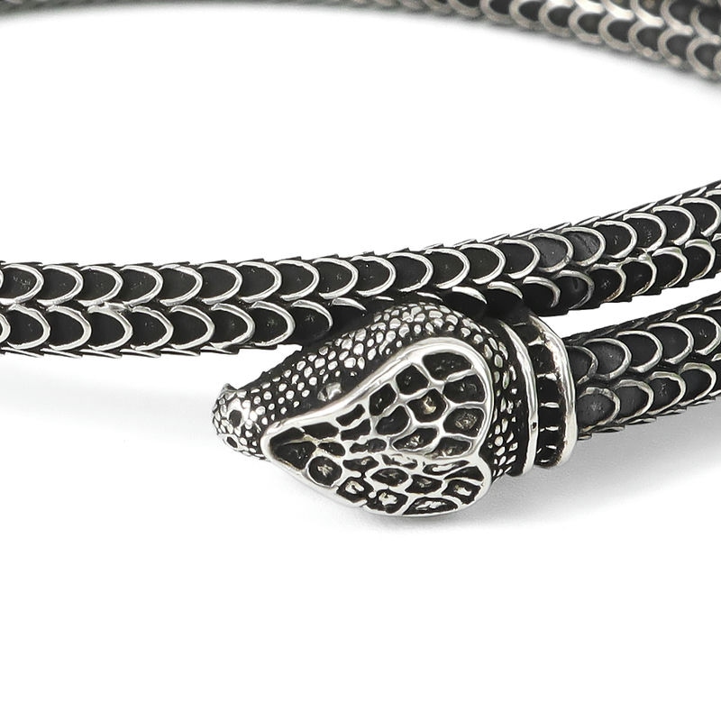 希少】グッチ バングル ブレスレット メンズ ガーデン スネーク 18cm