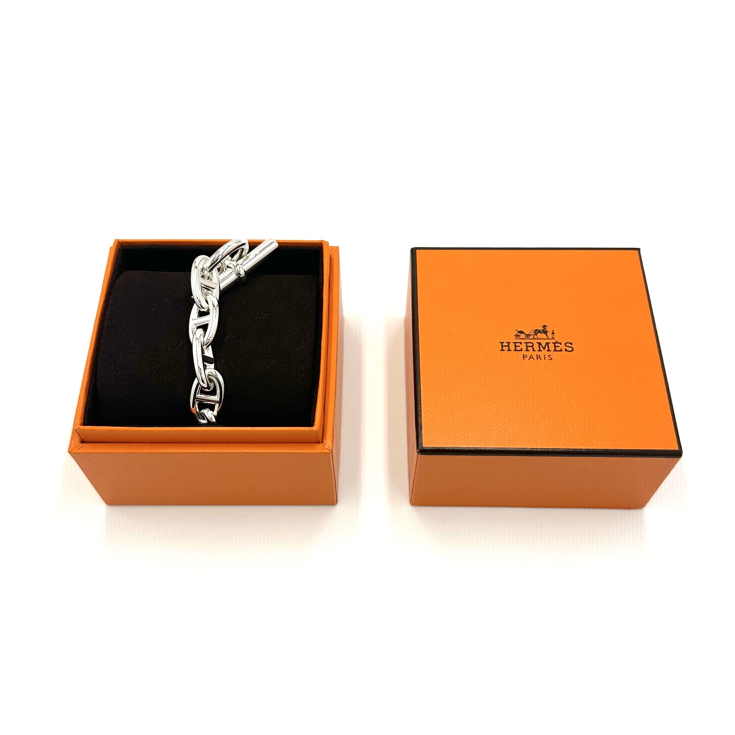 HERMES エルメス シェーヌダンクル ブレスレット GM12コマ 鑑定書付き