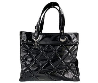 パリビアリッツPM パテント ブラック トートバッグ|古い買取実績|キズ