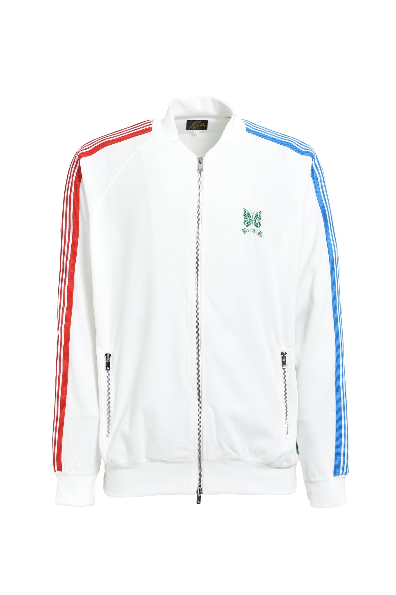 Needles RIB COLLAR TRACK JACKET - C/PE VELOUR / WHITE – BREATH