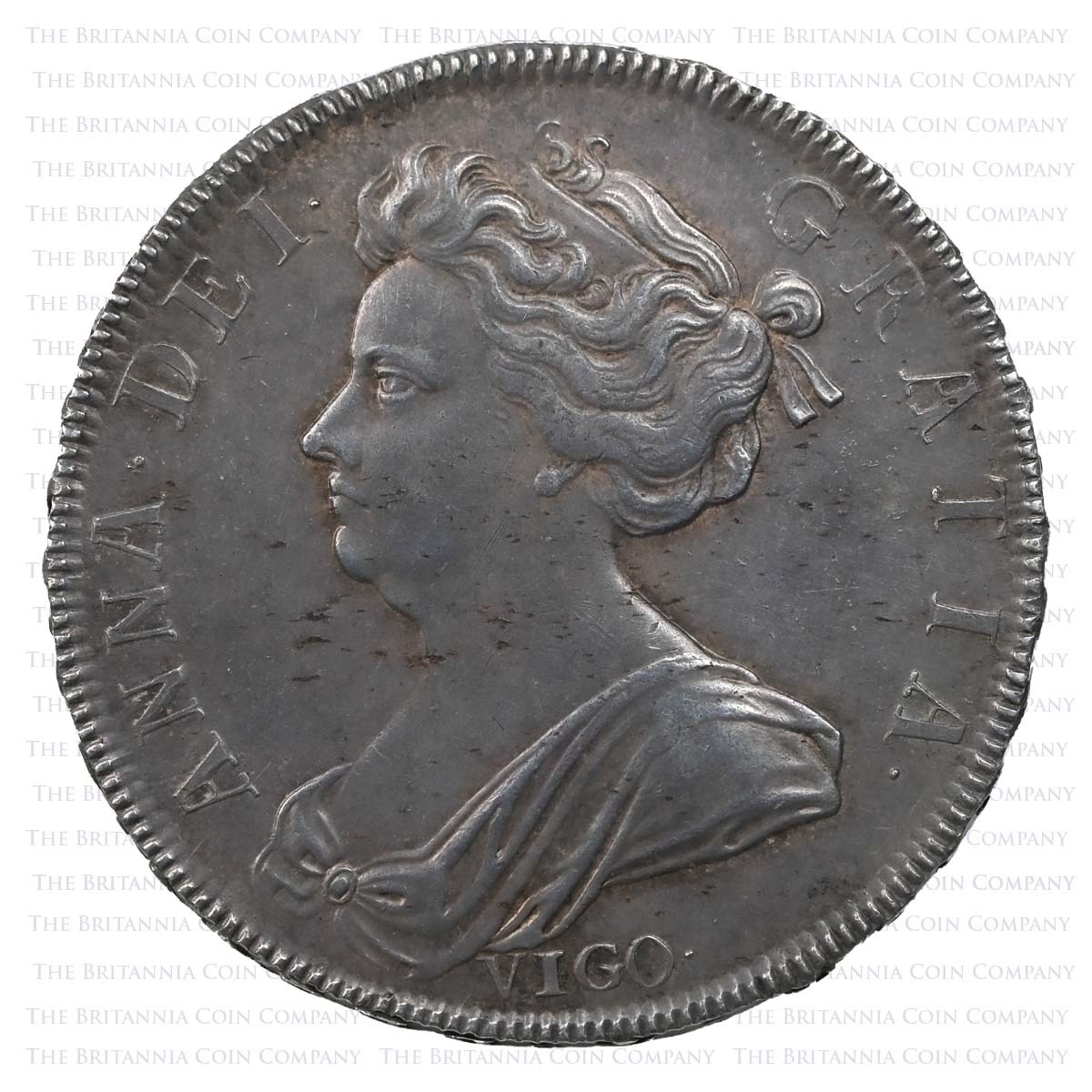 1703 Anne Silver Halfcrown : Vigo Tertio | The Britannia Coin Company