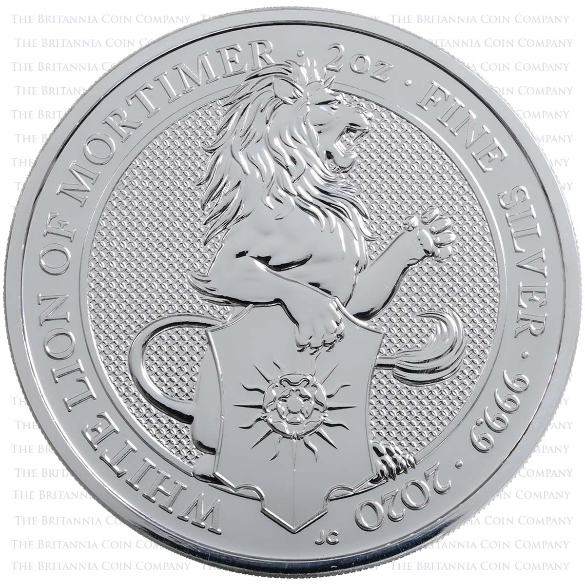 2020 Lion Of Mortimer 2oz Silver : Queen's Beasts