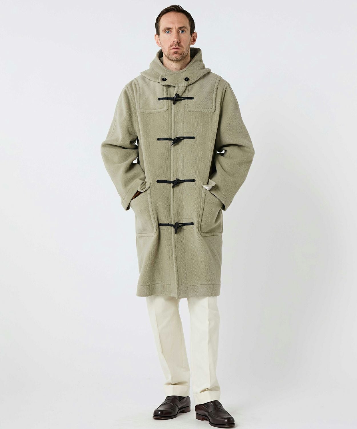 別注]ヘリンボーンダッフルコート(ウール)(MEN) 全5色 | BRITISH MADE