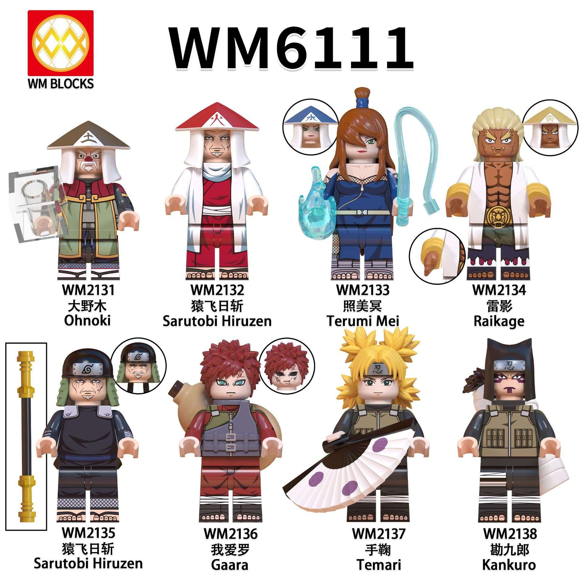 Anime Naruto Shippuden Ōnoki (Tsuchikage) WM2131 Minifigures - Brixtoy