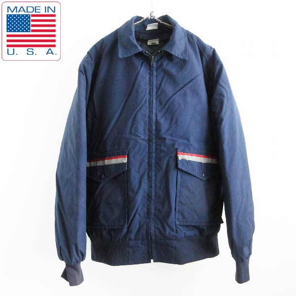 USA製 USPS アメリカ合衆国郵便公社 ボンバージャケット 紺系 L-XL程度