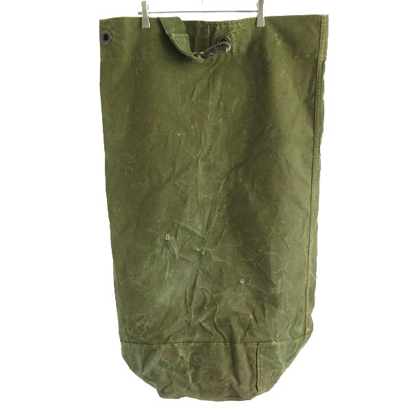 希少 60s USA製 実物 米軍 USステンシル キャンバス ダッフルバッグ 緑