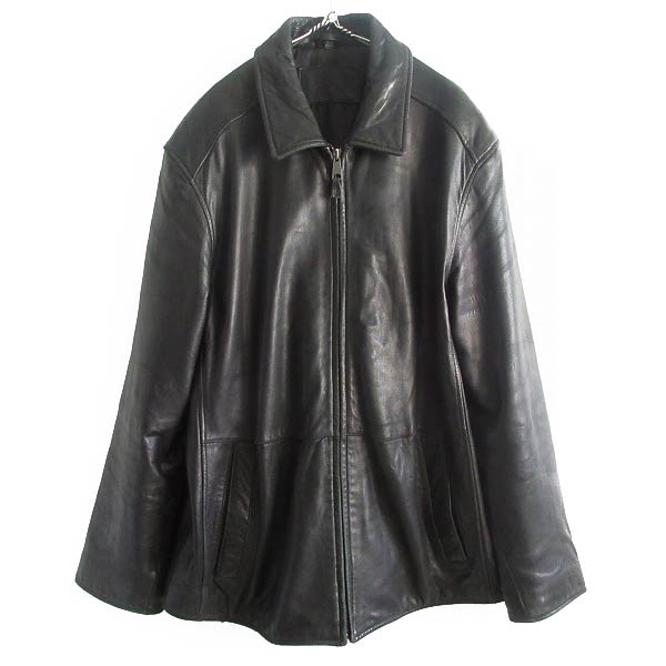 90s DOCKERS ドッカーズ 柔らかい ラム レザー ジャケット 黒 XLT