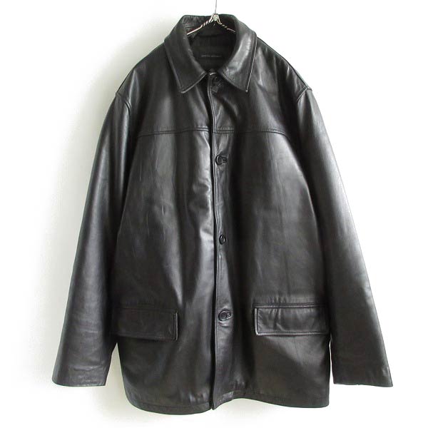 BANANA REPUBLIC バナナリパブリック レザー カーコート 黒 L