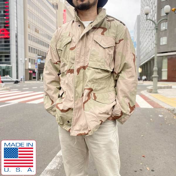 90s 実物 米軍 US ARMY M-65 3C デザートカモ 迷彩 フィールド