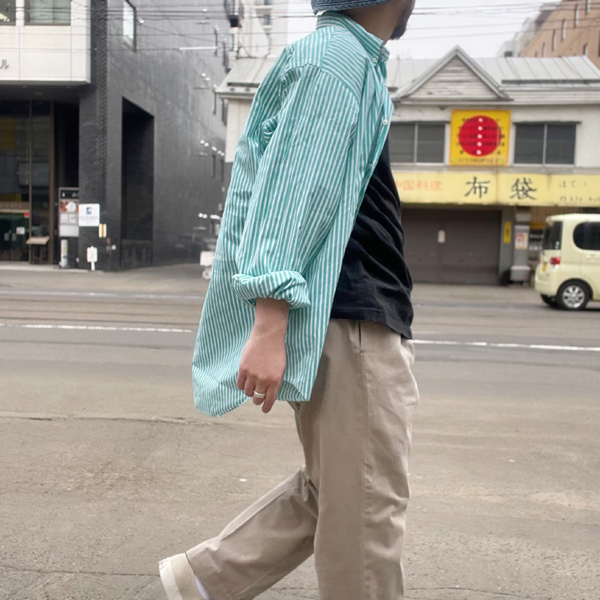 90s ラルフローレン BLAKE レアカラー ボタンダウン ストライプ 長袖