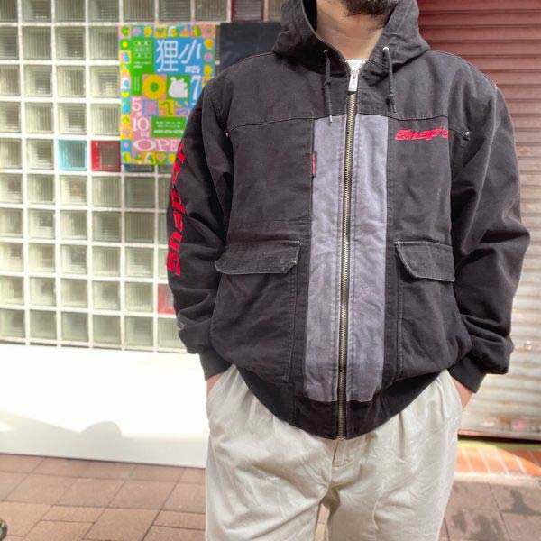 Snap-on ロゴ刺繍入り コットンダック アクティブ パーカー ジャケット