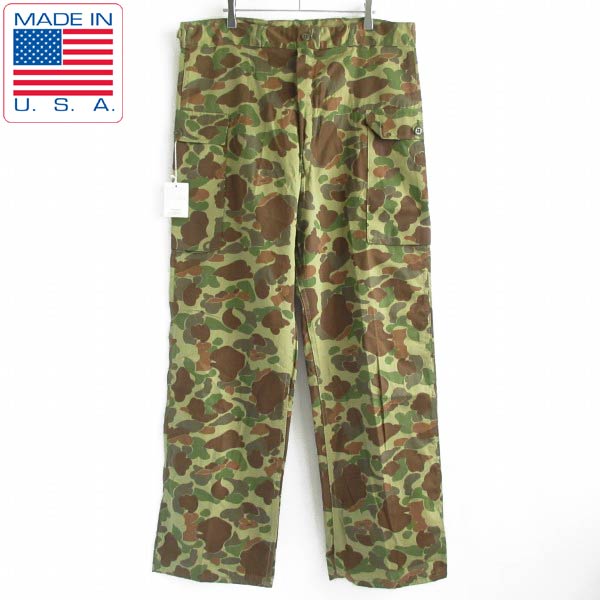 新品 50s USA製 フロッグスキン 迷彩 カーゴパンツ 実寸W37 ダック