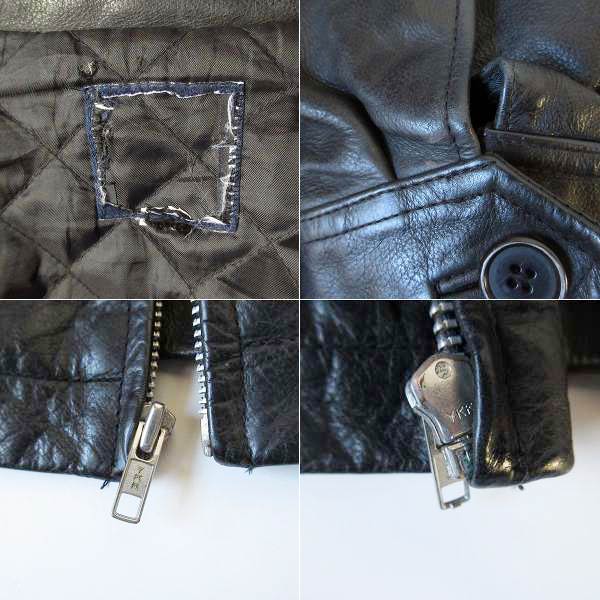 90s OLD GAP オールド ギャップ 短丈 レザージャケット 黒 L程度