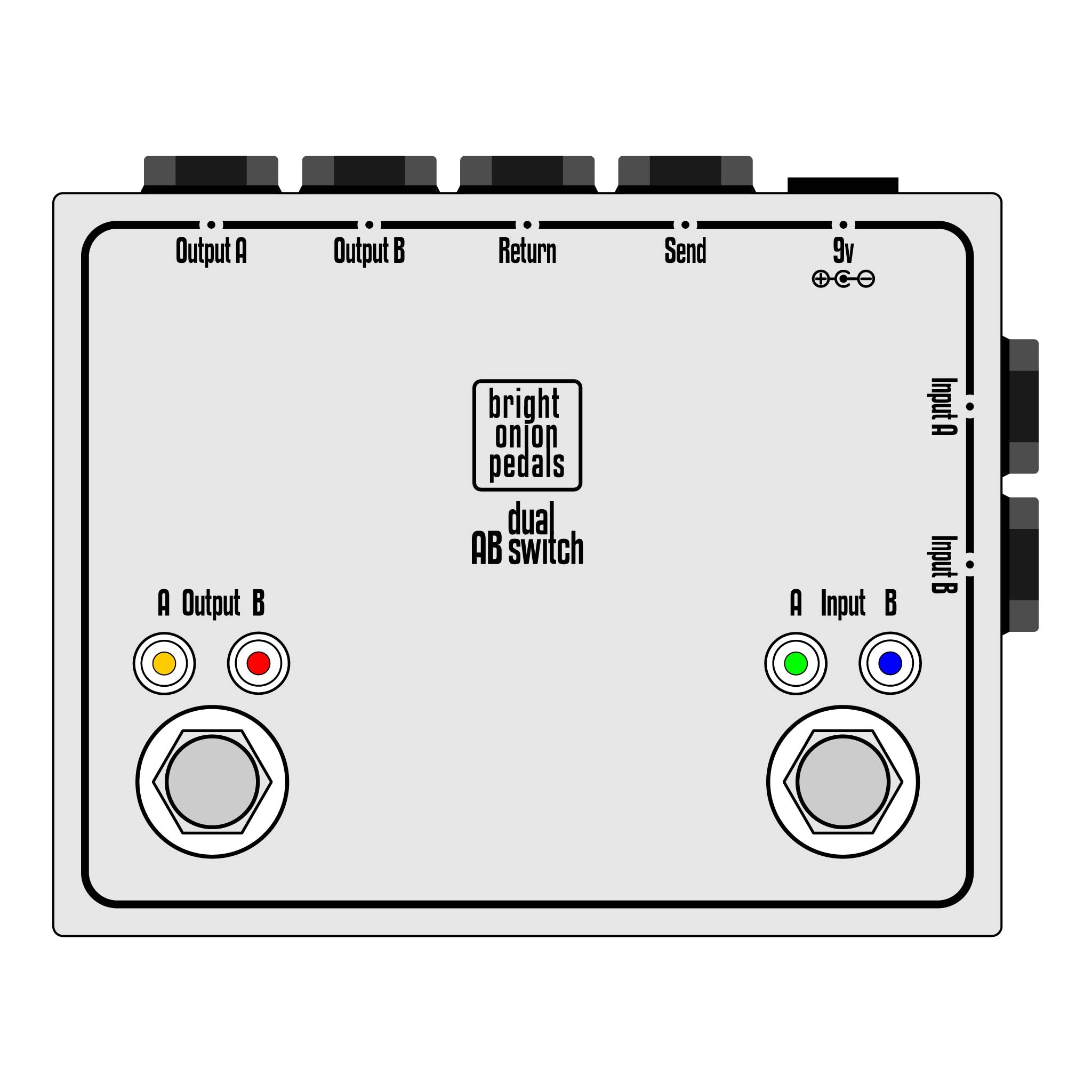 Dual AB Switch with Loop – True Bypass - Bright Onion Pedals