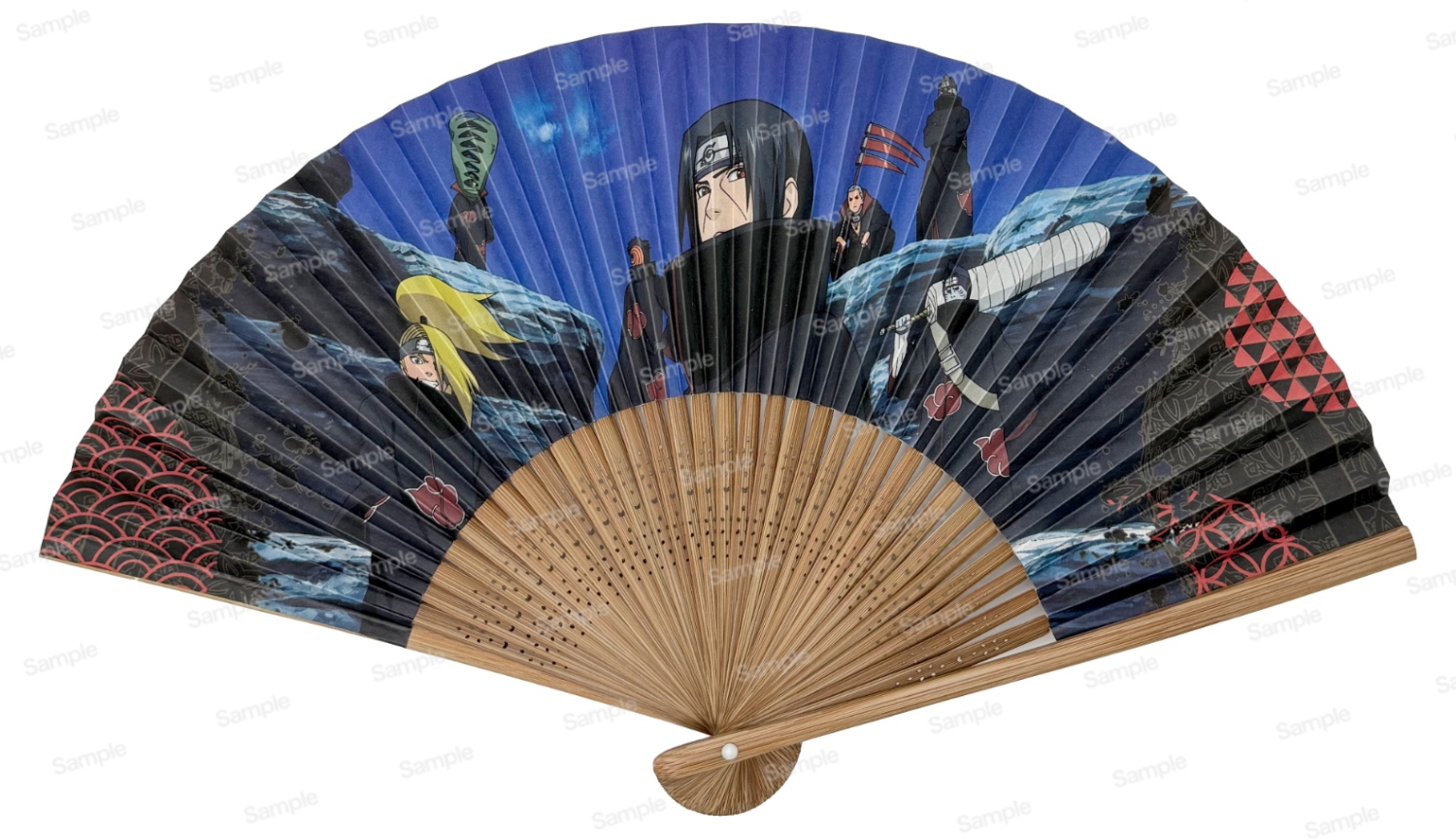 NARUTO-ナルト- 疾風伝 扇子 暁 リバーシブルデザイン