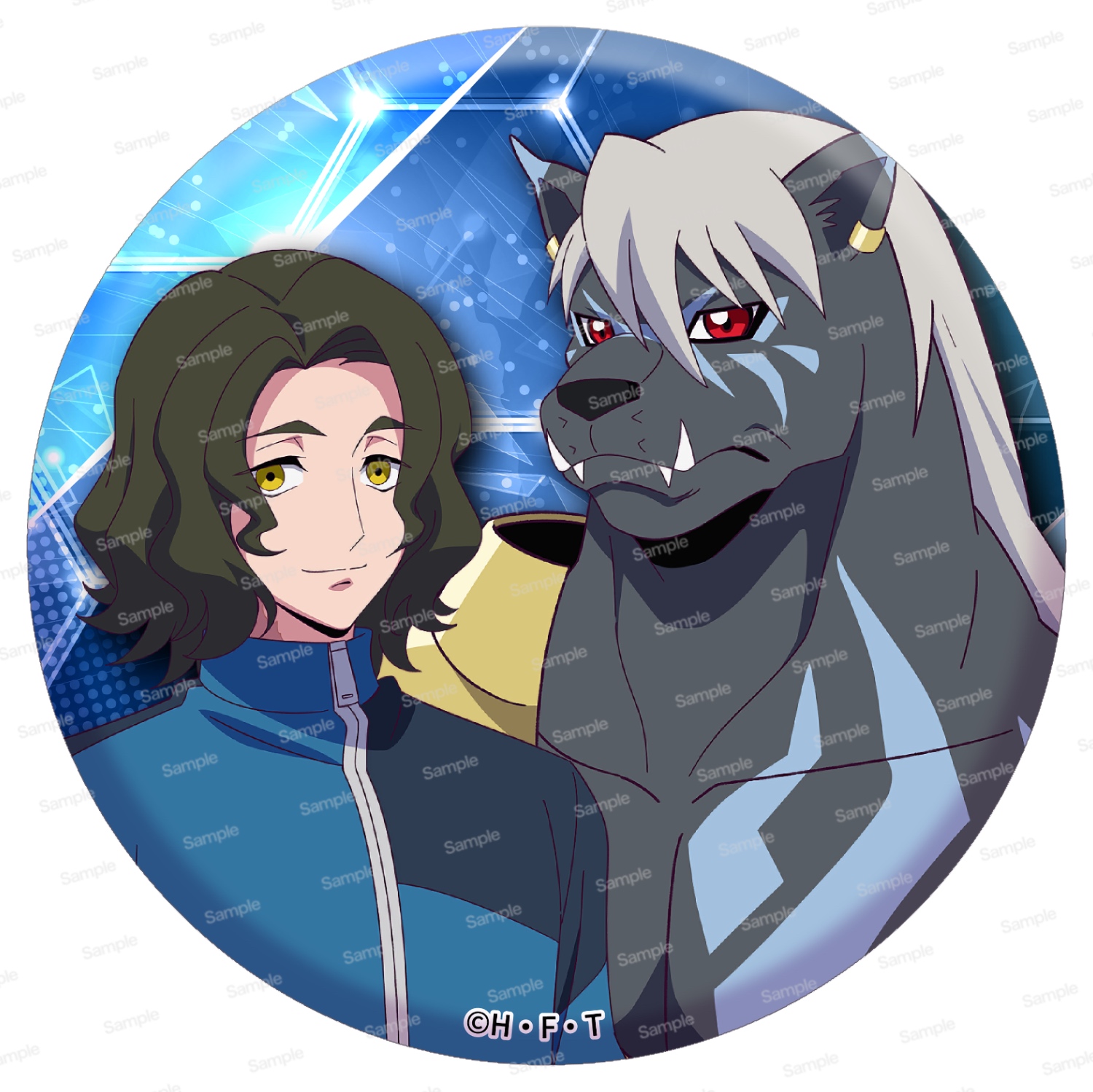 デジモンビートブレイク ドでか缶バッジ 沢城キョウ & ムラサメモン